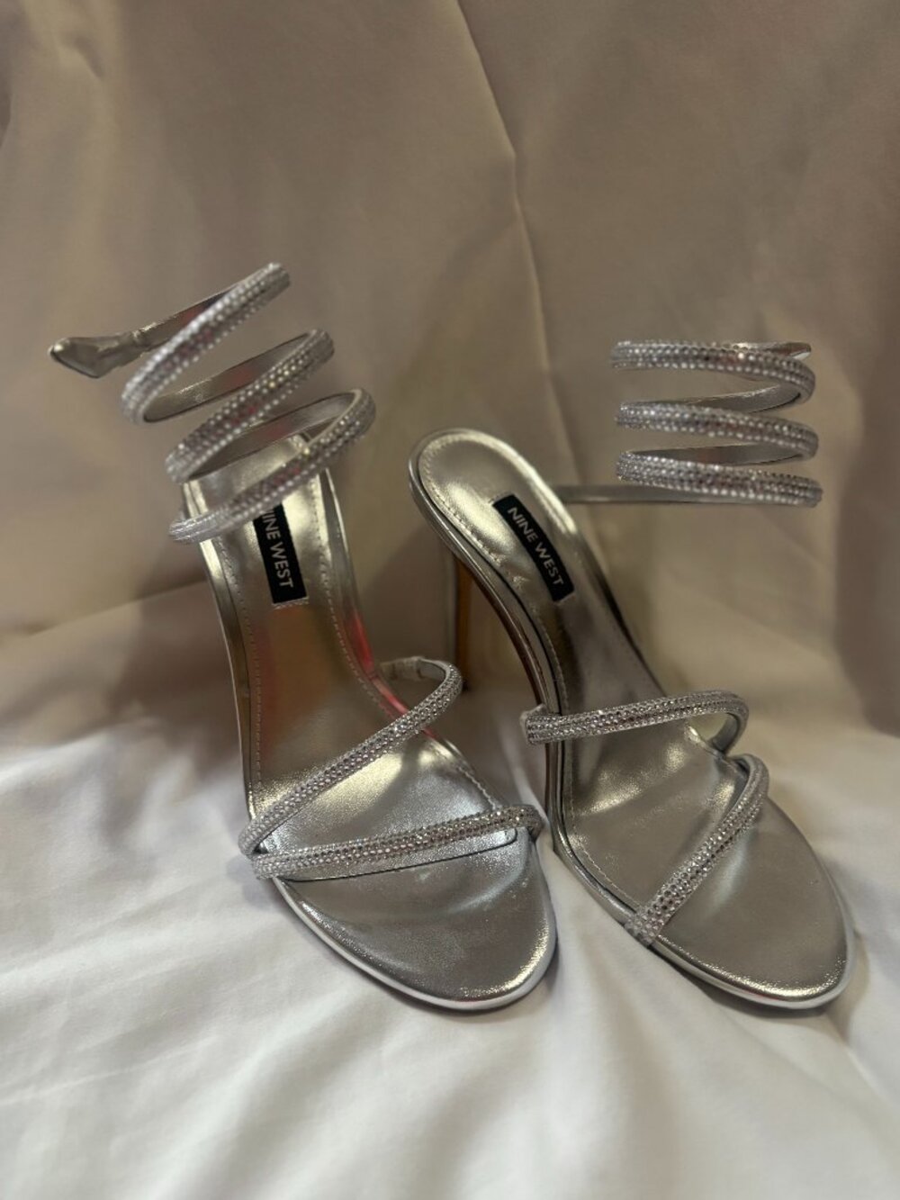 Nine West Maskil Sandal - Silver Metallic